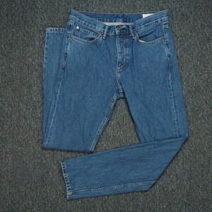 rag &‎ bone Jeans Men 32x32 Blue Fit 1 Skinny Fit Indigo Stretch Button Fly